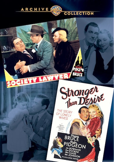 Walter Pidgeon Double Feature-Society Lawyer/Stronger Than Desire - 