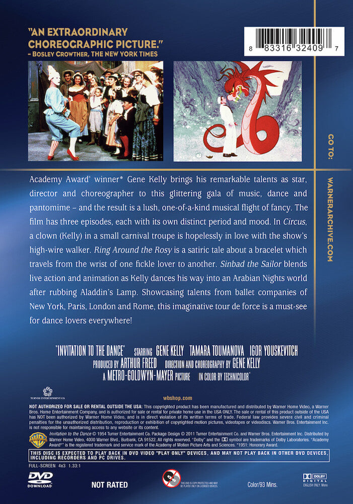 invitation to the dance (mgm) - Back Panel - DVD