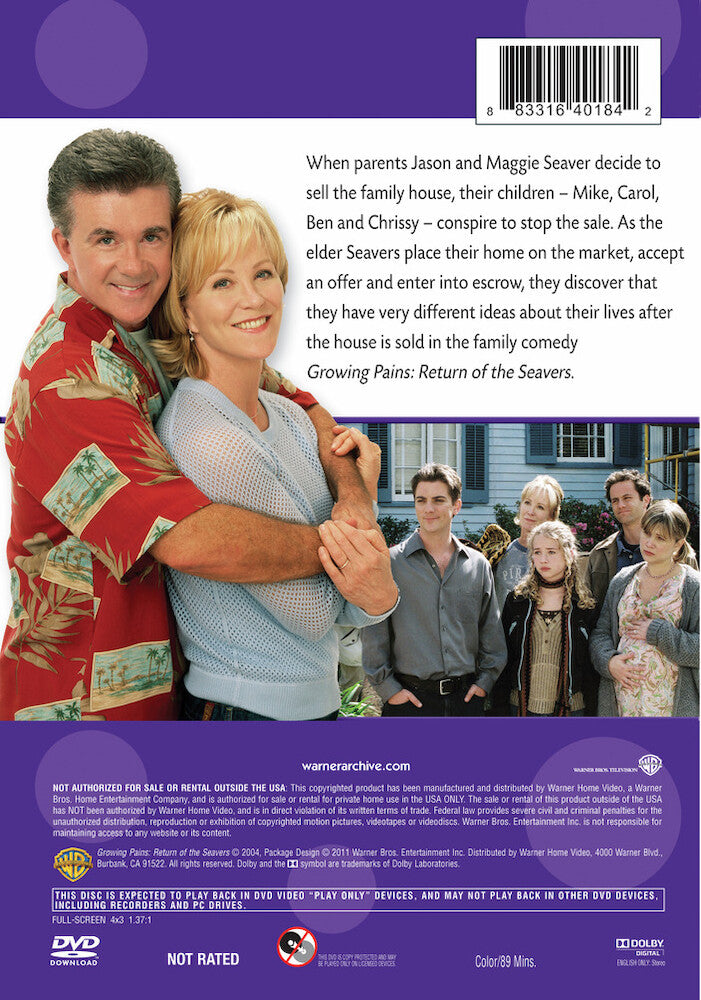 growing pains: return of the seavers - Back Panel - DVD