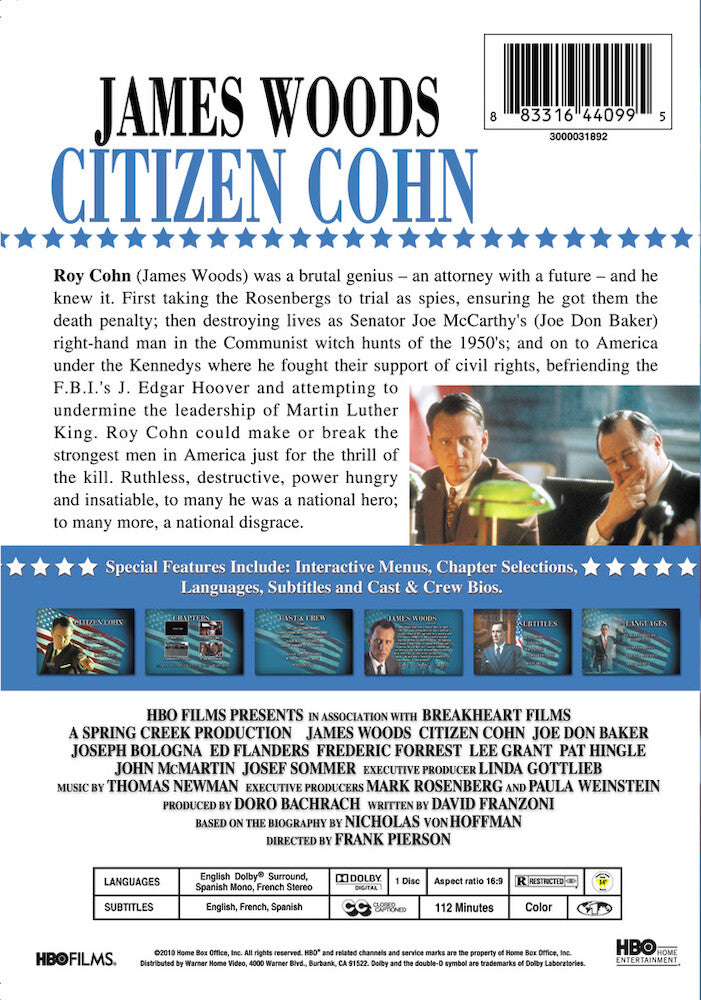 citizen cohn - Back Panel - DVD