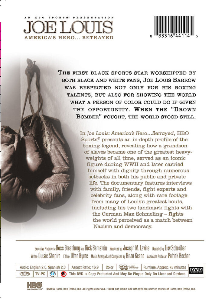 joe louis: america's hero...betrayed - Back Panel - DVD
