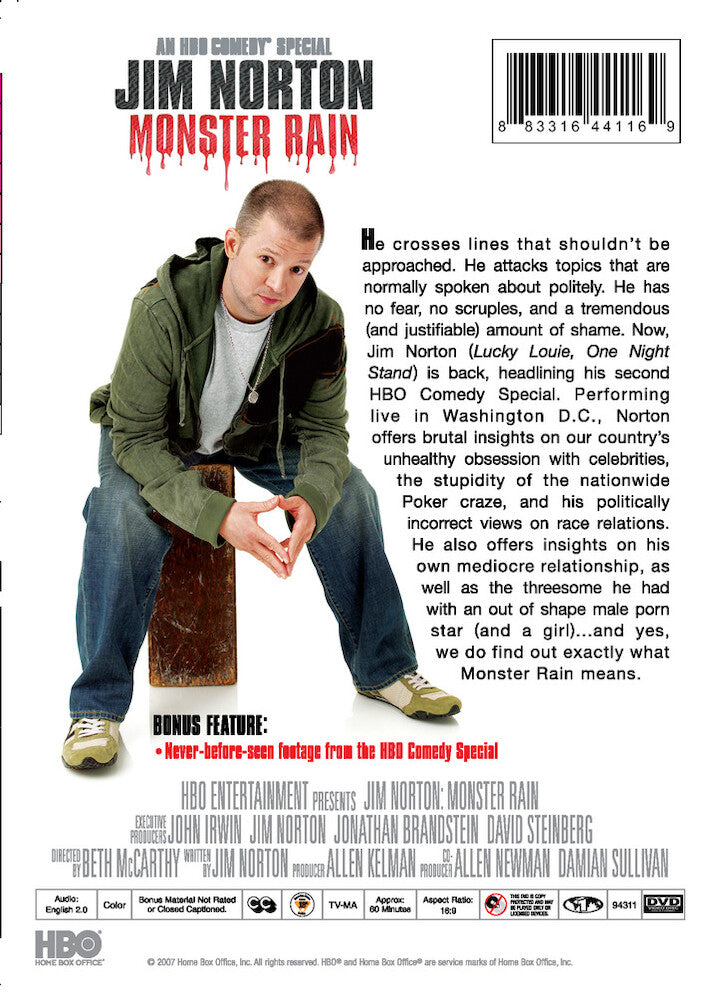 jim norton: monster rain - Back Panel - DVD