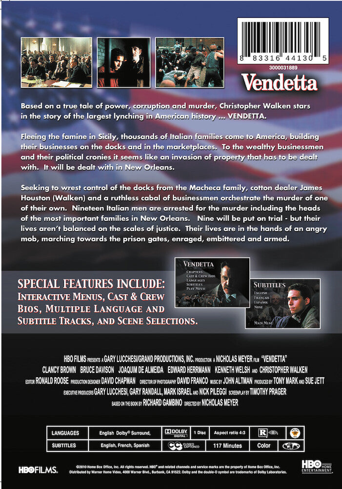 vendetta - Back Panel - DVD