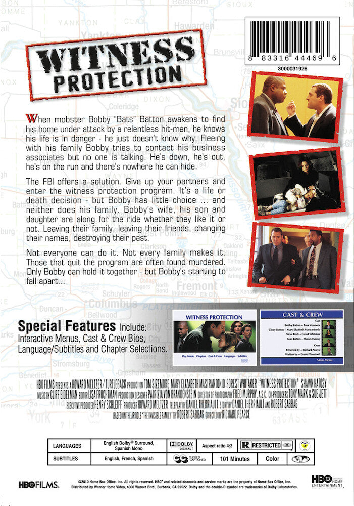 witness protection - Back Panel - DVD