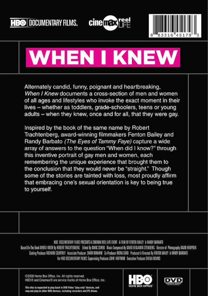 when i knew - Back Panel - DVD
