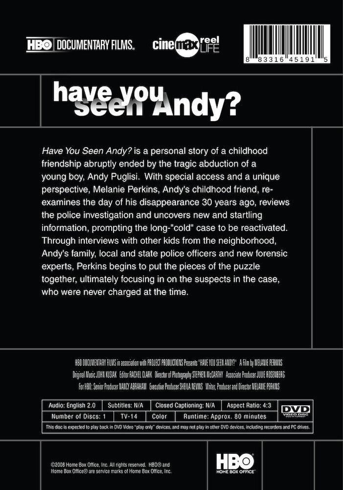have you seen andy? - Back Panel - DVD