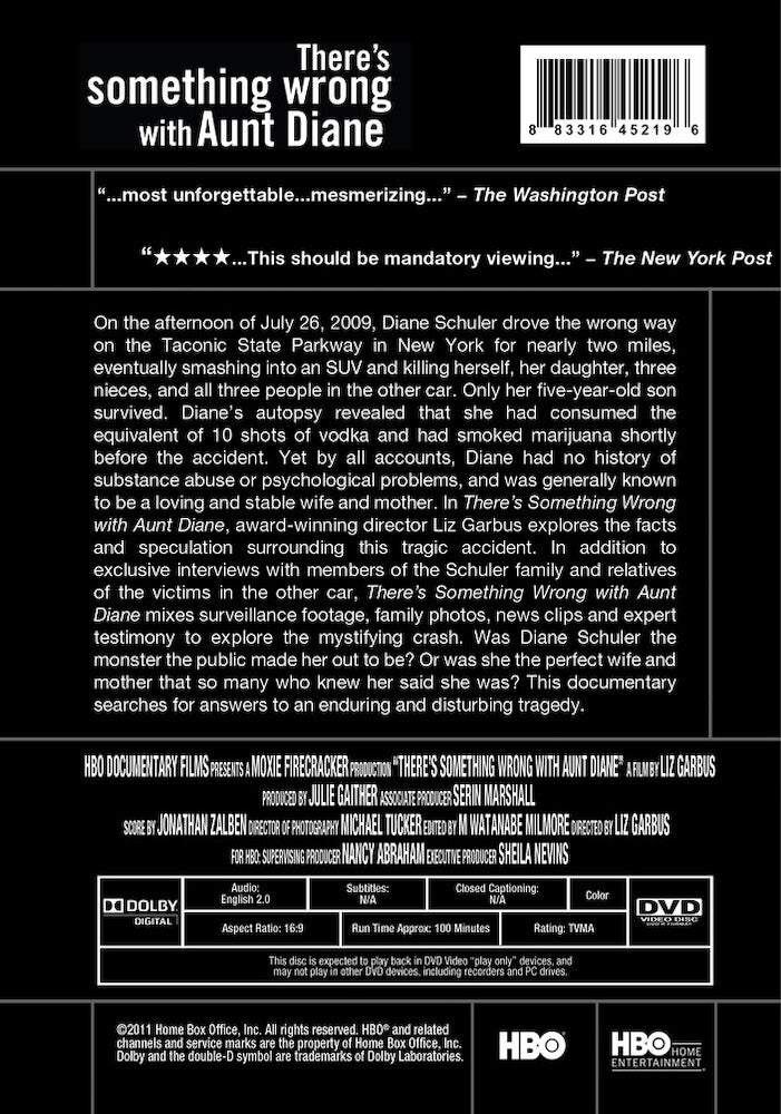 there's something wrong with aunt diane - Back Panel - DVD