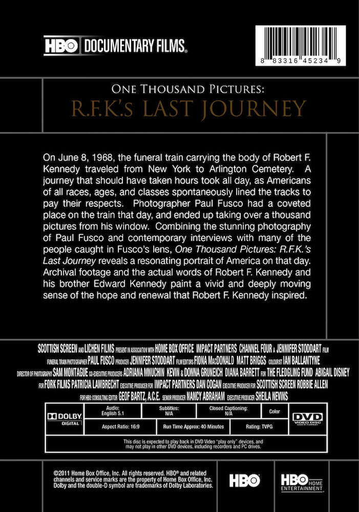 one thousand pictures: rfk's last journey - Back Panel - DVD