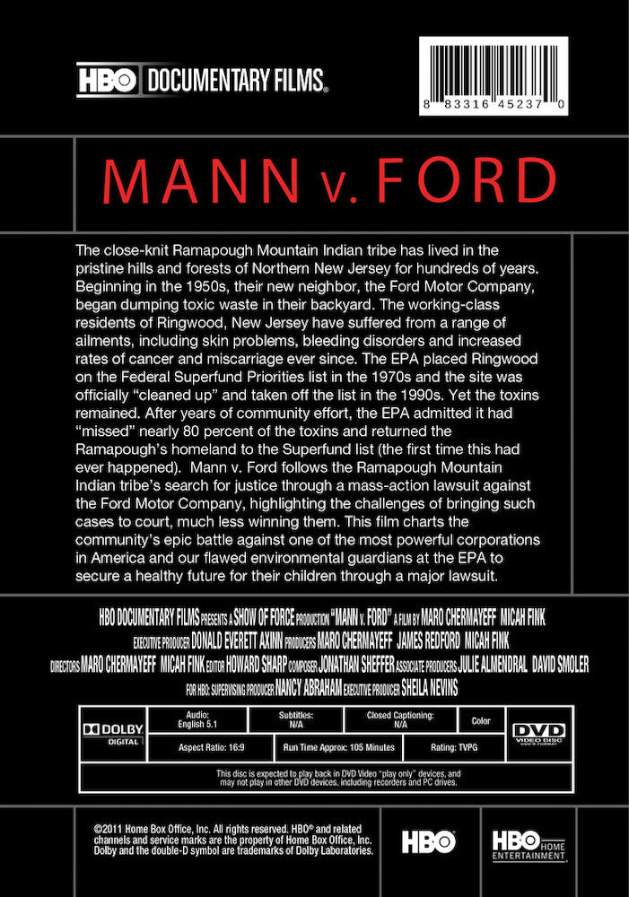mann v. ford - Back Panel - DVD