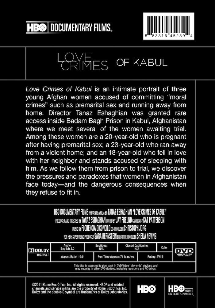 loves crimes of kabul - Back Panel - DVD