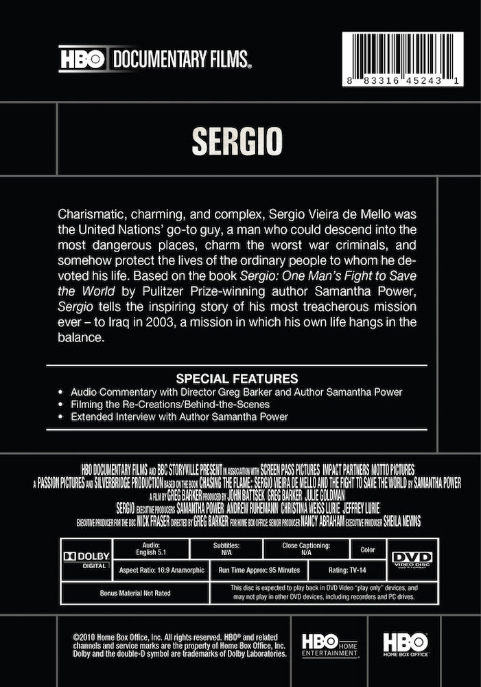 sergio (2010) - Back Panel - DVD