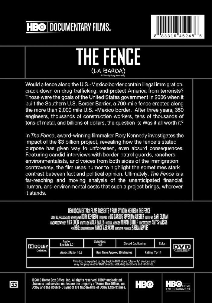 the fence (2011) - Back Panel - DVD