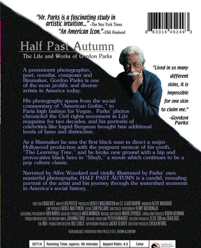 half past autumn: the life and works of gordon parks - Back Panel - DVD
