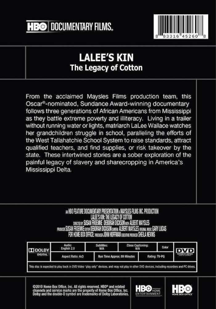 lalee's kin: the legacy of cotton (2010) - Back Panel - DVD