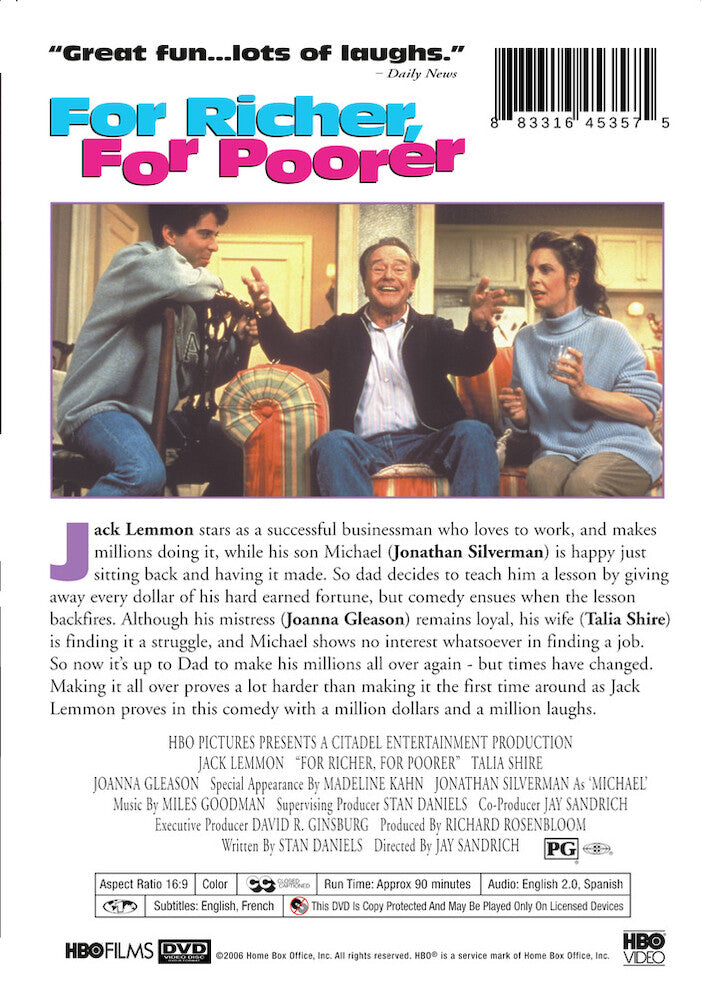 for richer, for poorer - Back Panel - DVD