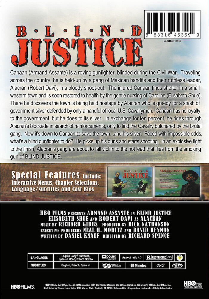 blind justice - Back Panel - DVD