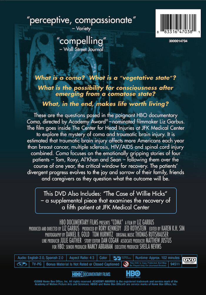 coma - Back Panel - DVD