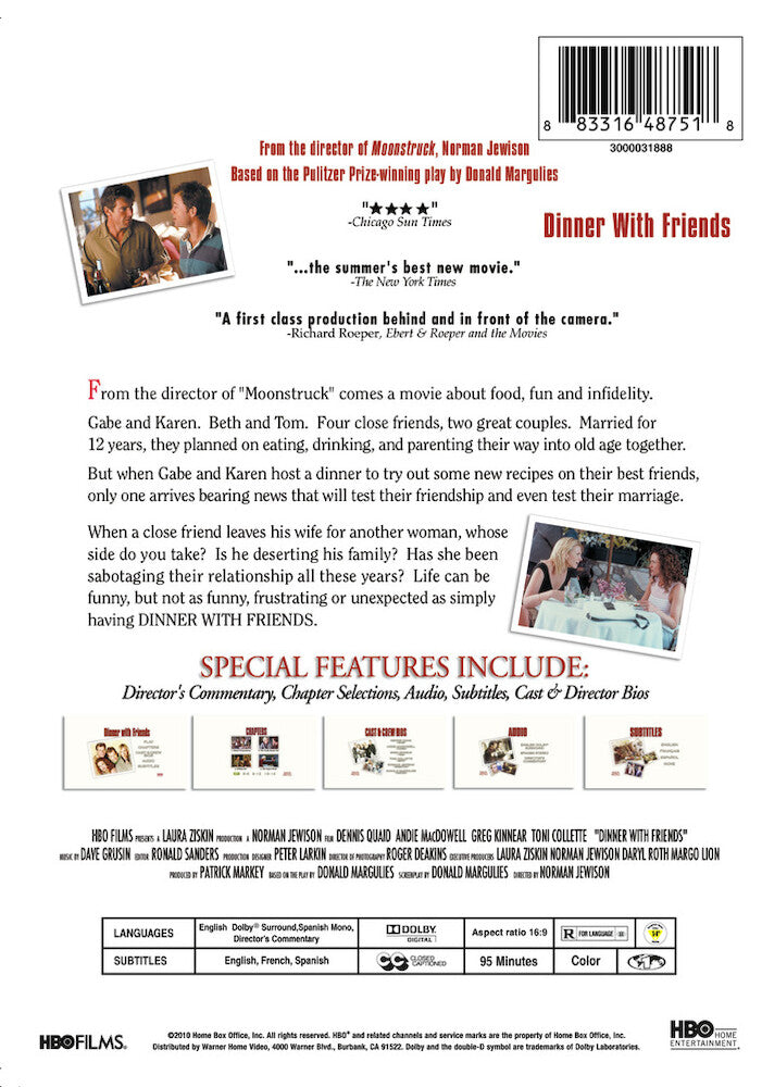 dinner with friends - Back Panel - DVD