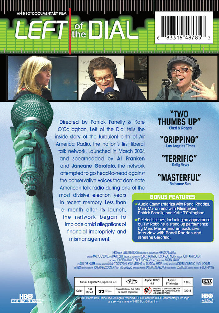 left of the dial - Back Panel - DVD