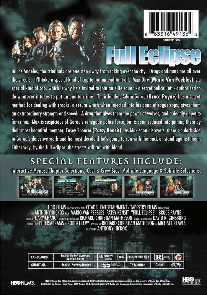 full eclipse - Back Panel - DVD
