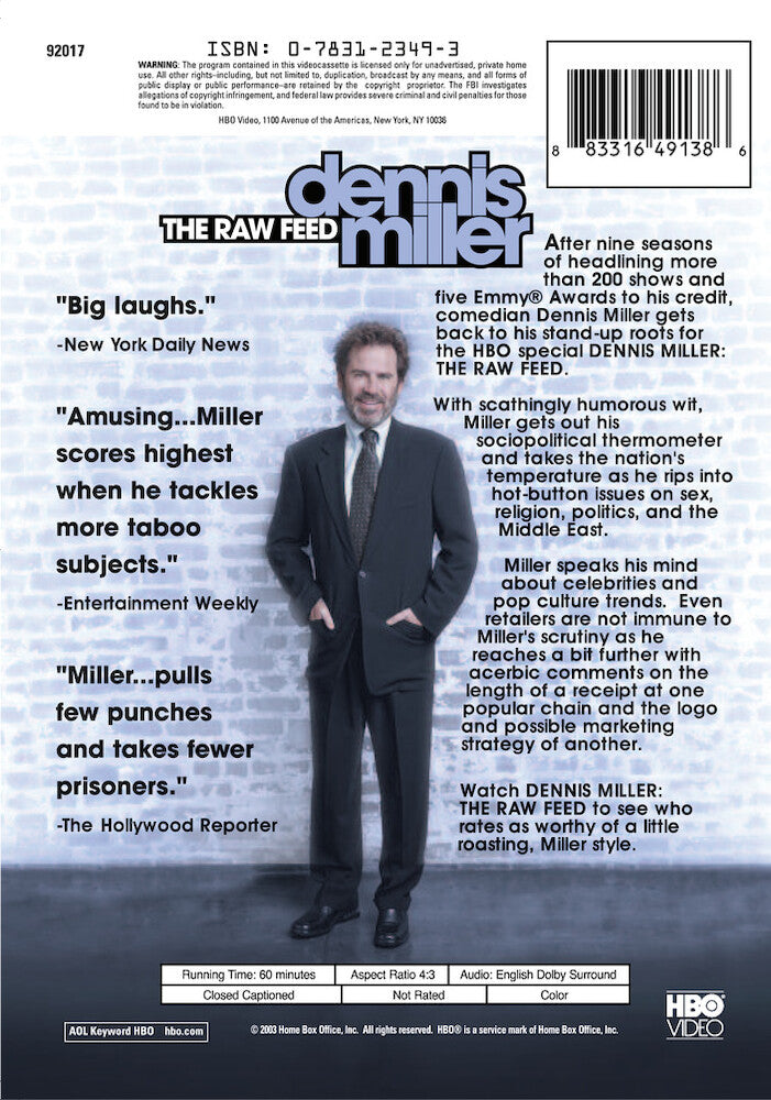 dennis miller: the raw feed - Back Panel - DVD