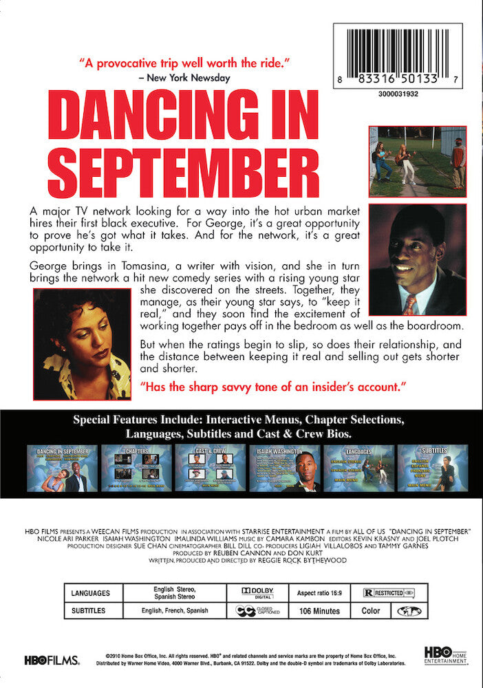 dancing in september - Back Panel - DVD