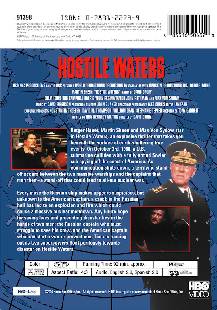 hostile waters - Back Panel - DVD