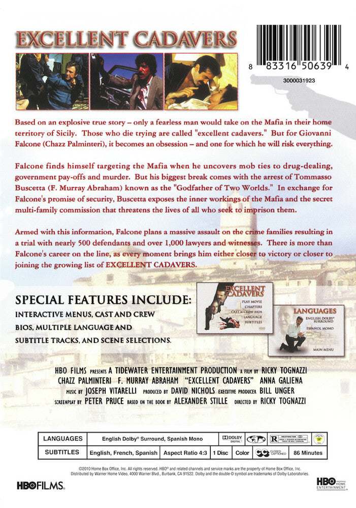 excellent cadavers - Back Panel - DVD