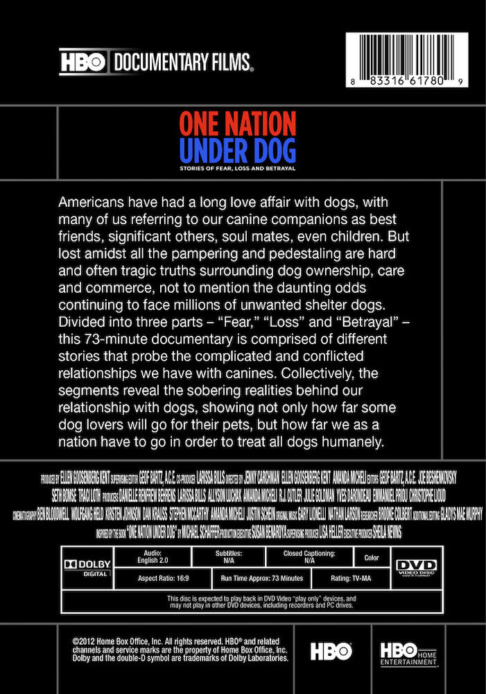 one nation under dog: stories of fear loss and betrayal - Back Panel - DVD