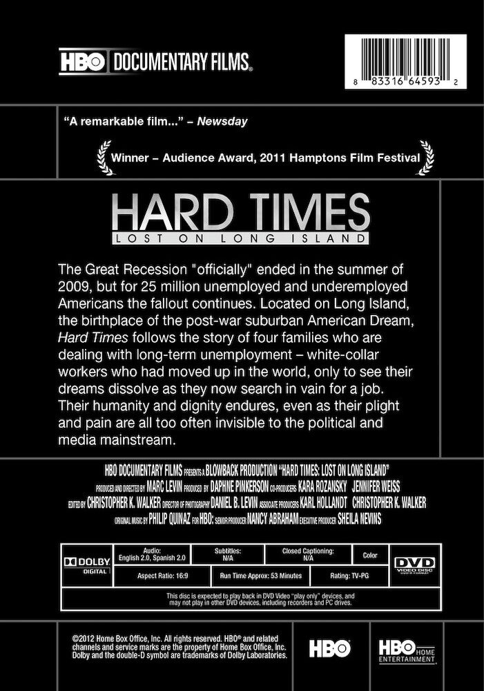 hard times: lost on long island - Back Panel - DVD