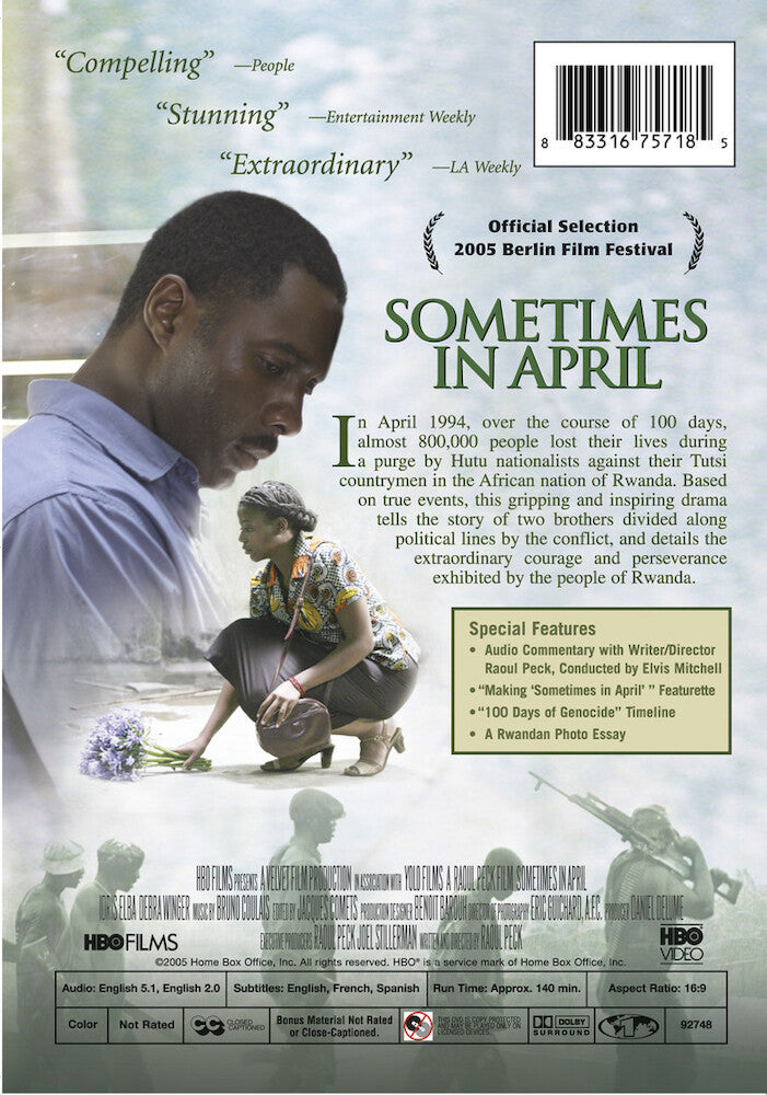 sometimes in april - Back Panel - DVD
