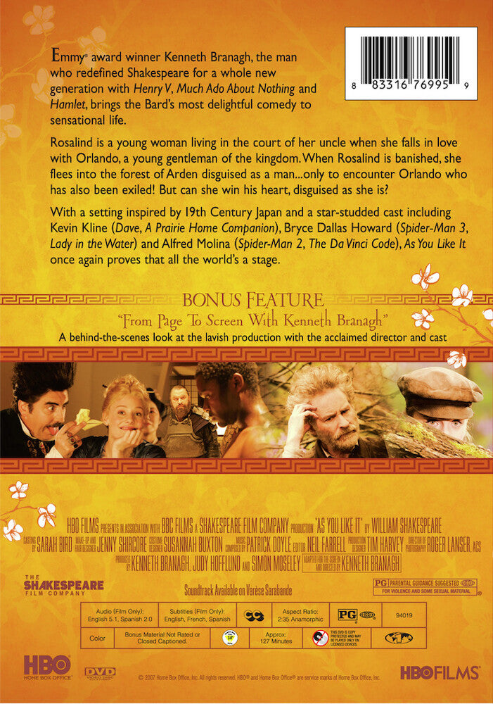 as you like it - Back Panel - DVD