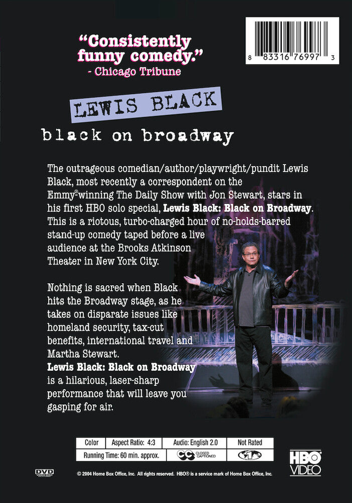 lewis black: black on broadway - Back Panel - DVD