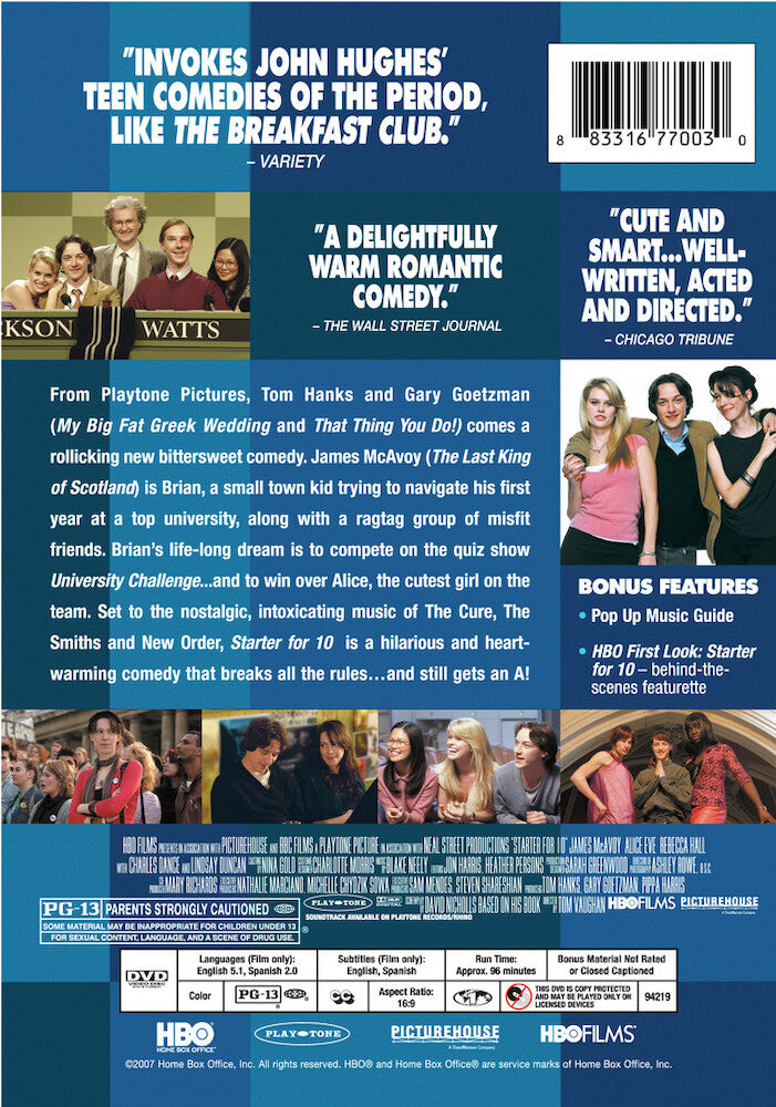 starter for 10 - Back Panel - DVD