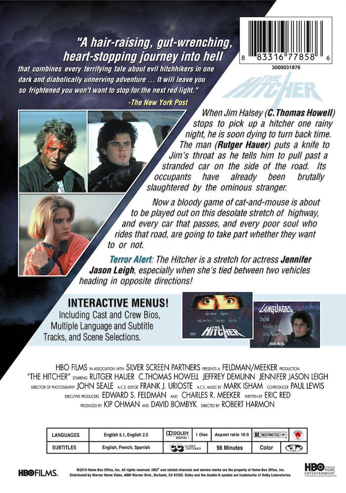 hitcher, the - Back Panel - DVD