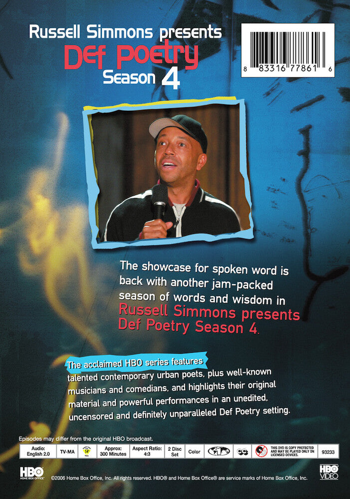 russell simmons presents def poetry season 4 - Back Panel - DVD