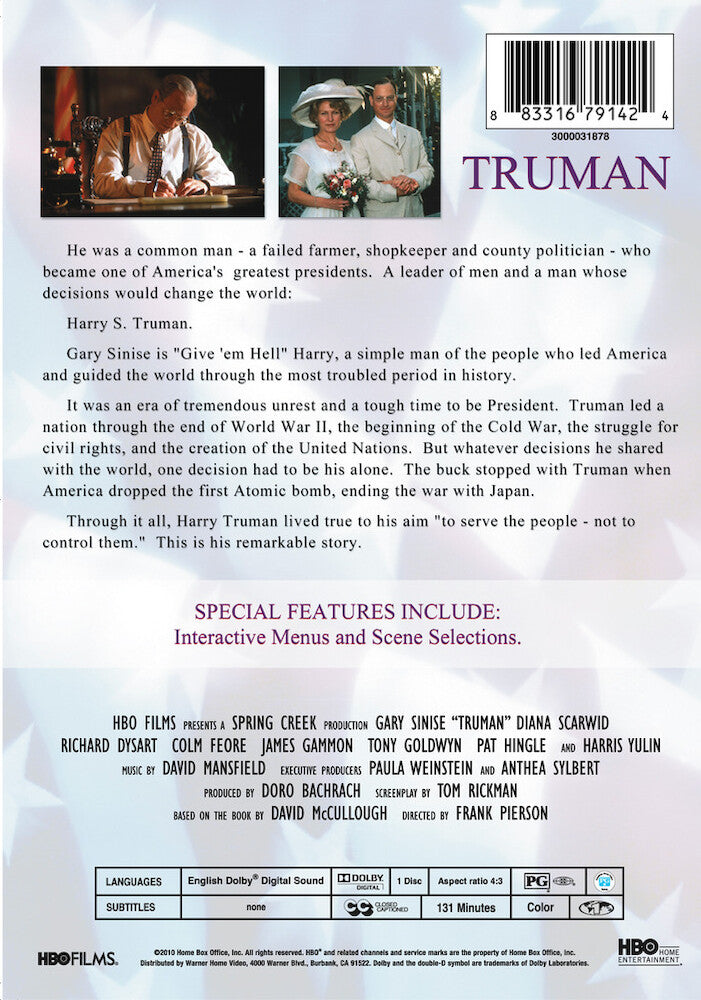 truman - Back Panel - DVD