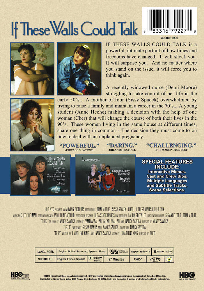 if these walls could talk - Back Panel - DVD