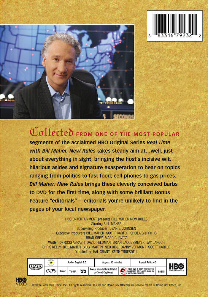 bill maher: new rules - Back Panel - DVD