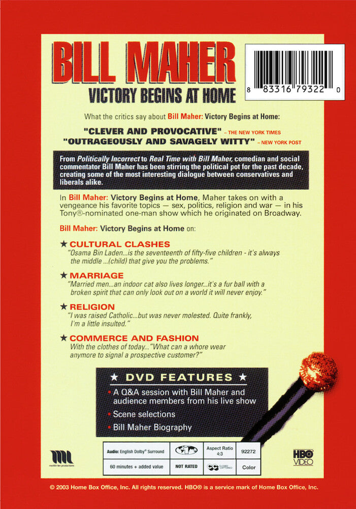 bill maher: victory begins at home - Back Panel - DVD