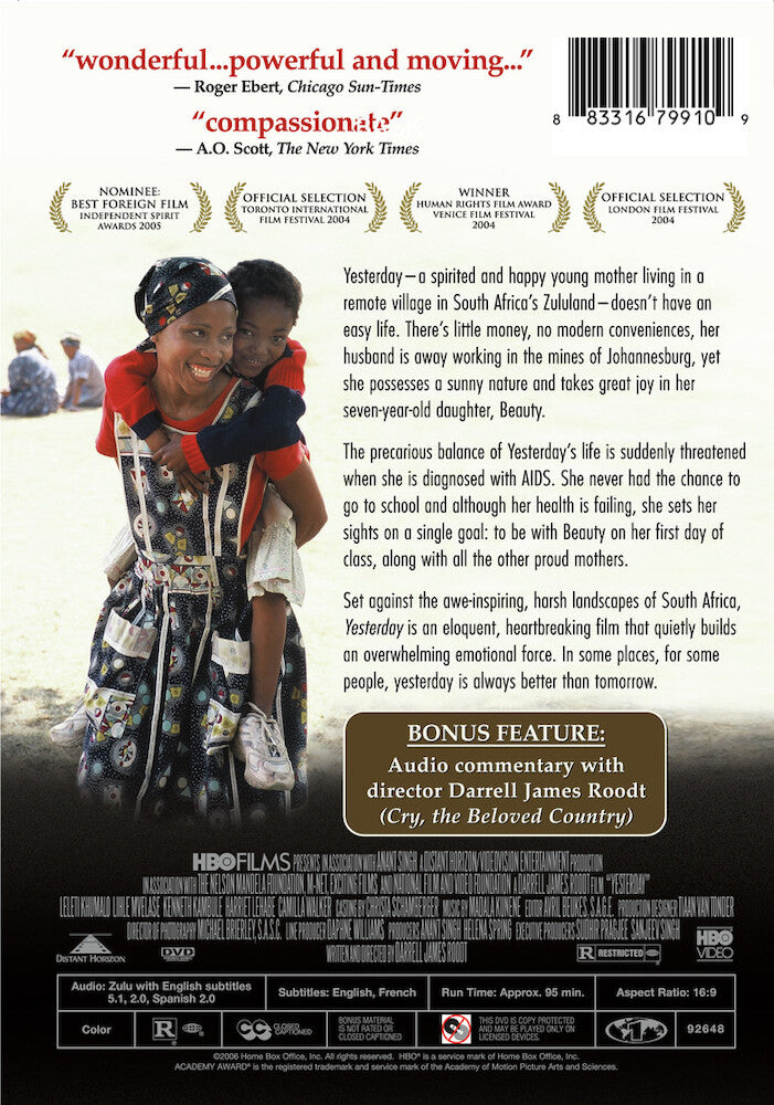 yesterday - Back Panel - DVD