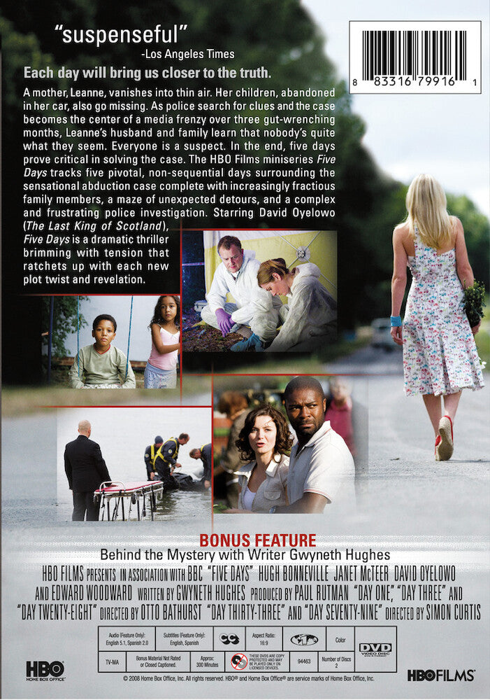 five days - Back Panel - DVD