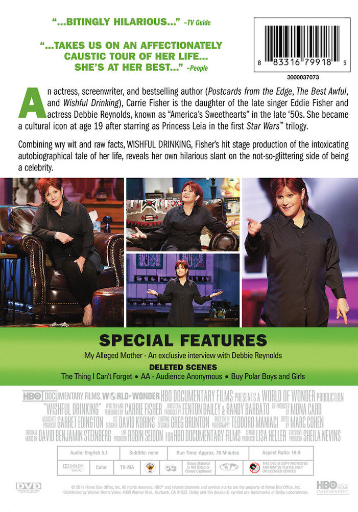 wishful drinking - Back Panel - DVD