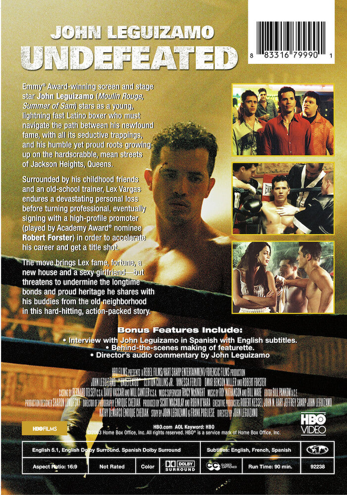 undefeated - Back Panel - DVD