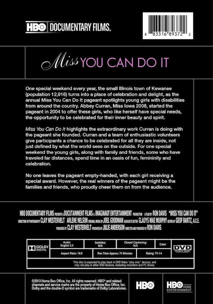 miss you can do it - Back Panel - DVD
