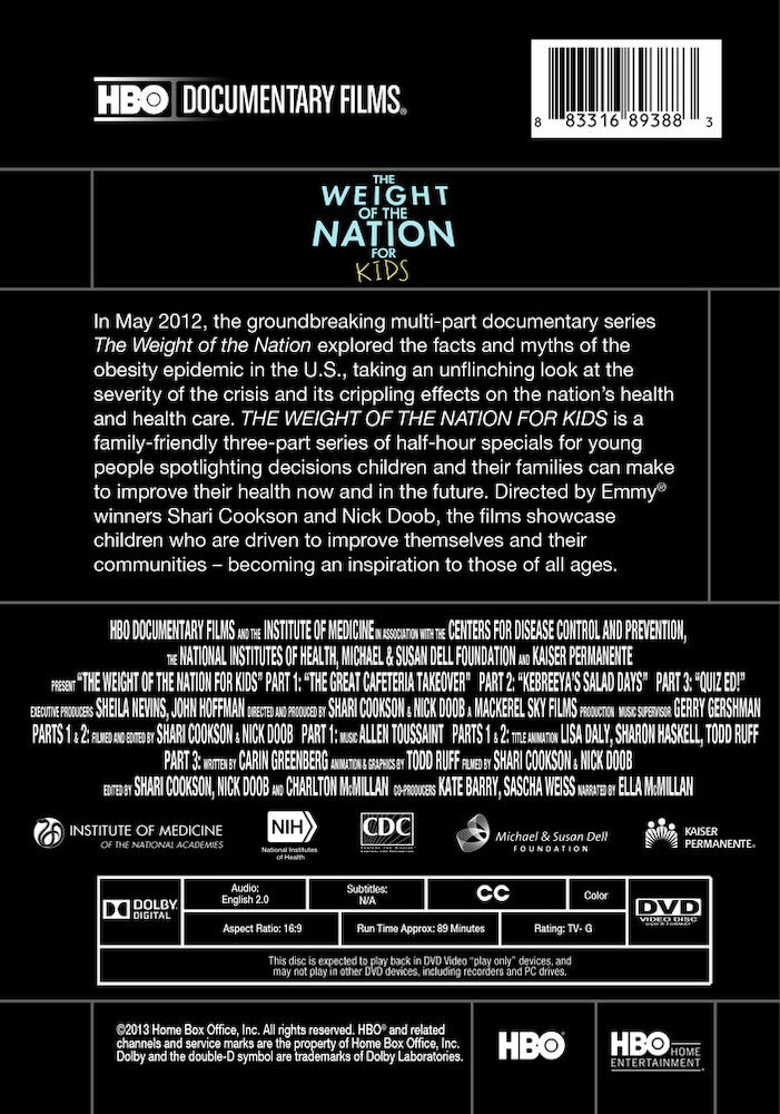 the weight of the nation for kids - Back Panel - DVD