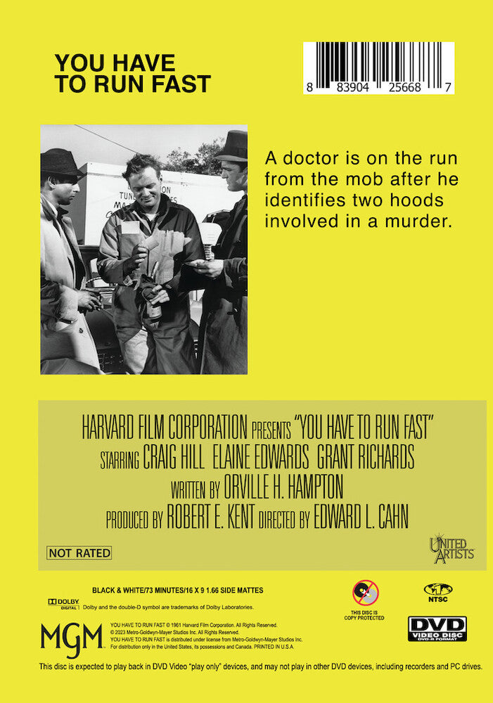you have to run fast - Back Panel - DVD