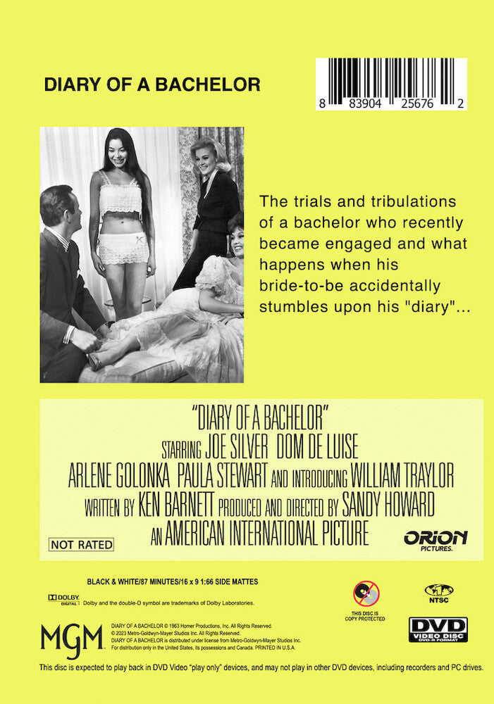 diary of a bachelor - Back Panel - DVD