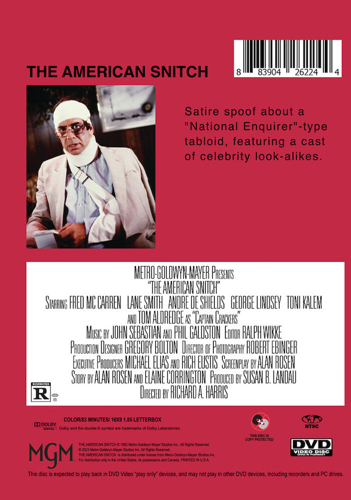 american snitch_ the - Back Panel - DVD