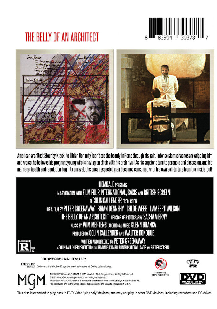 belly of an architect, the - Back Panel - DVD